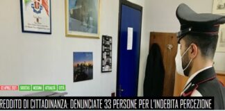 A conclusione di specifici controlli volti al contrasto dell’indebita percezione del “Reddito di Cittadinanza”, nei comuni della fascia tirrenica della Provincia di Messina, i Carabinieri del Comando Provinciale di Messina con l’ausilio del Nucleo Carabinieri Ispettorato del Lavoro di Messina hanno denunciato in stato di libertà 33 persone ritenute responsabili di aver percepito indebitamente il sopracitato assegno statale, attivando presso l’I.N.P.S., Ente che eroga il beneficio, le procedure per la sospensione e l’eventuale revoca del sussidio
