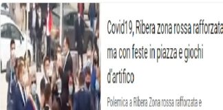 Covid19 a Ribera: zona rossa…, rafforzata