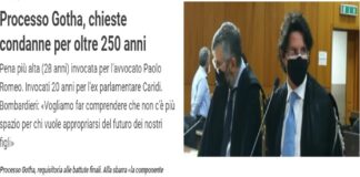 Sono richieste pesantissime quelle effettuate dal procuratore aggiunto di Reggio Calabria, Giuseppe Lombardo, nel processo “Gotha”