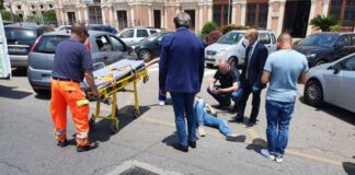 Messina, grata danneggiata in Via Tommaso Cannizzaro, poliziotto cade e finisce in ospedale