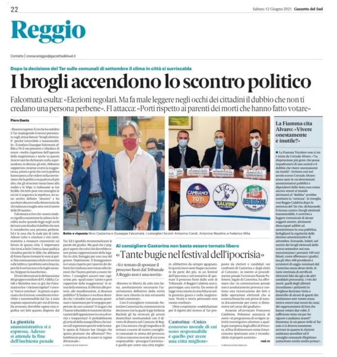 Brogli scontro Politico Reggio Calabria