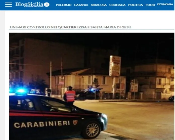 Carabinieri Zisa Palermo