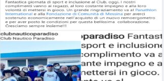 Si è svolta il 16 giugno 2021…, presso la sede del Club Nautico Paradiso di Messina una giornata di sport ed inclusione che ha visto protagonisti i componenti del sodalizio… che con il loro costante impegno e volontà di mettersi in gioco hanno realizzato il progetto dell’acquisto di un remoergometro, attrezzo meccanico (noto anche semplicemente come vogatore) che simula il movimento della remata e che servirà per gli allenamenti degli atleti con disabilità che si avvicinano alla pratica sportiva del canottaggio