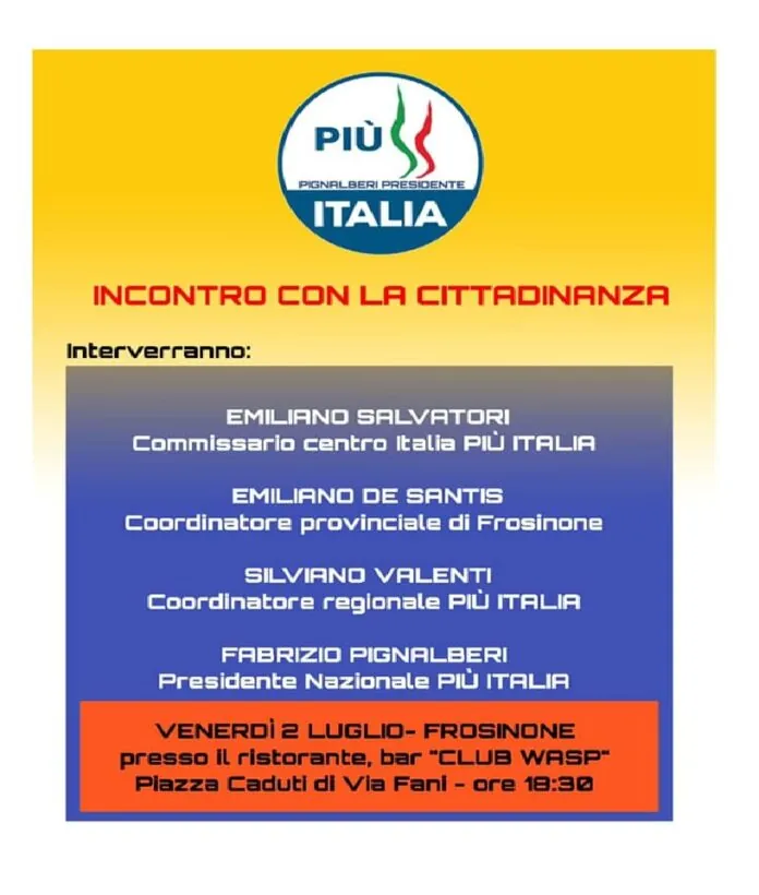 Incontro con la cittadinanza Frosinone