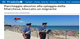 I carabinieri di Siracusa hanno fermato l’attività di parcheggiatore abusivo di un migrante, originario del Marocco, in possesso di un permesso di soggiorno, che aveva scelto come postazione l’area della spiaggia della Marchesa di Cassibile