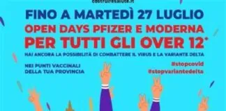 Proseguiranno fino a martedì 27 luglio (compreso) gli “Open Days” organizzati dalla Regione Siciliana per promuovere ulteriormente la campagna vaccinale nell’Isola