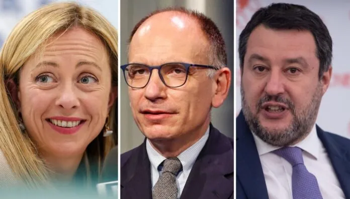 Meloni Salvini Letta