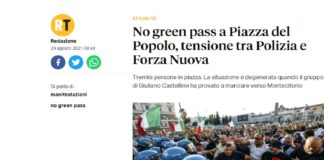 Anche a Roma il popolo dei No Green pass è sceso in strada ieri, sabato 28 agosto 2021