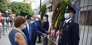 Questa mattina la Polizia di Stato ha commemorato il giudice Cesare Terranova e il maresciallo di P.S. Lenin Mancuso, nella ricorrenza del 42° anniversario della loro barbara uccisione