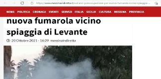 Preoccupazione si registra da parte degli isolani di Vulcano, nelle Eolie, per una nuova fumarola che è stata notata vicino al laghetto termale e la spiaggia di Levante