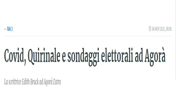Agorà 4 novembre