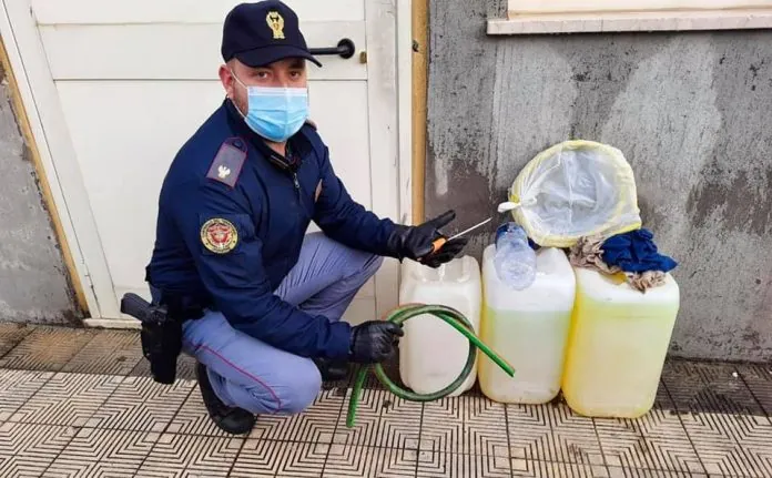 Furto di carburante Polizia Messina