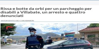 Quattro denunciati e uno arrestato per resistenza per una rissa scoppiata ieri sera a Villabate (Pa) per un parcheggio
