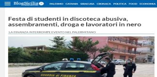I finanzieri del comando provinciale di Palermo durante alcuni servizi di verifica, hanno scoperto nelle scorse ore una discoteca abusiva con lavoratori in nero, droga e assembramenti