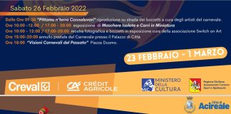 E’ iniziata ad Acireale (CT) alle ore 09:00 di oggi 26 febbraio 2022…, l’iniziativa denominata… “Pittamu ‘n terra Cannaluvari” – rifacimento sulla strada dei bozzetti dei carri allegorici a cura degli artisti