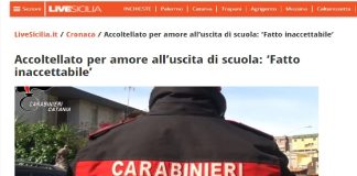 All’inizio, nella confusione del suono della campanella e nella folla di alunni e genitori, non è stato immediatamente chiaro cosa stesse succedendo