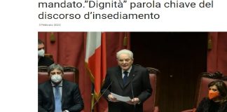 “Dignità” è stata la parola chiave del messaggio alla Nazione che Sergio Mattarella, ha tenuto nell’Aula di Montecitorio nel suo discorso di insediamento, dopo aver giurato di “essere fedele alla Repubblica e di osservarne lealmente la Costituzione”