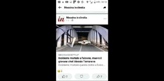 Nella notte fra venerdi’ 11 febbraio e la odierna giornata, a Falcone (un Paese del messinese) si è verificato un incidente mortale nel quale ha perso la vita l’apprezzato chef 37enne Alessio Terranova