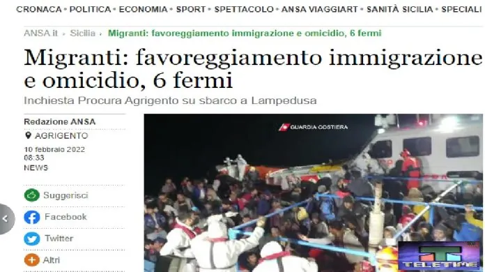 Sbarco migranti Lampedusa