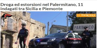 Operazione antidroga dei Carabinieri del Comando provinciale di Palermo: sono state eseguite…, 11 misure cautelari