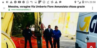 Su segnalazione della V Circoscrizione, e in modo particolare del consigliere della Lega Giovanni Bucalo, questa mattina la ditta è intervenuta per chiudere la voragine che creava disagi per la circolazione stradale in via Umberto Fiore all’Annunziata