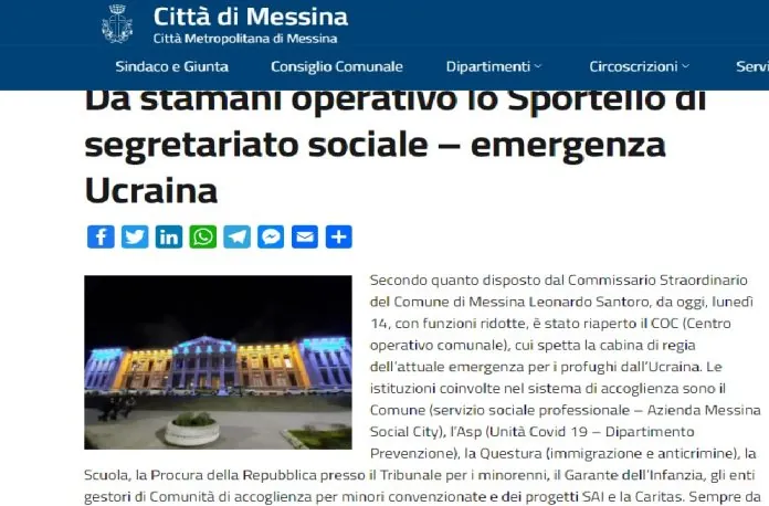 Sistema Accoglienza Ucraina Messina