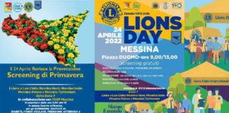 Domani mattina dalle 9,00 alle 13,00 il Lions e Leo Club Messina Host, Messina Ionio, Messina Peloro e Messina Tyrrhenum promuoveranno in Piazza Duomo il Lions Day, un’importante iniziativa sociale che si tiene in tutta Italia dedicata alla tutela della salute, alla prevenzione di alcuni tumori e di varie patologie
