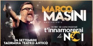 Partirà a settembre “T’innamorerai di noi – Oltre 30 anni insieme”, il nuovo tour di “Marco Masini”, che vedrà impegnato l’artista fino al 2023 ed il 24 dello stesso mese del 2022 sarà il protagonista di uno spettacolo che si terrà sul palco del Teatro Antico di Taormina