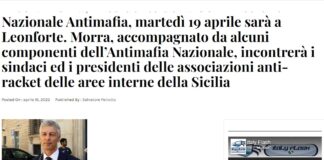 Il Presidente della Commissione antimafia, insieme ad alcuni componenti della stessa, incontrerà presso il salone di rappresentanza del comune di Leonforte (EN), alle 16:00 di martedì 19 aprile i rappresentanti delle Istituzioni locali, del mondo dell’impresa, associazioni anti-racket e cittadini che vorranno partecipare per sensibilizzare le comunità locali sulla necessità del contrasto a cosa nostra, anche e soprattutto dopo le operazioni Homo novus, Caput silente ed Icaro che hanno a Leonforte e nell’ennese disarticolato le locali espressioni della mafia siciliana