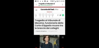 Nel pomeriggio di oggi 20 aprile 2022, a Messina si e’ verificata una tragedia che ha scosso i frequentatori del Palazzo di Giustizia di piazza Francesco Maurolico