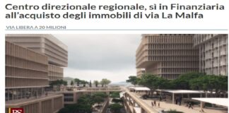 I responsabili dell’Assessorato regionale all’Economia sono stati autorizzati all’acquisto del compendio immobiliare sito a Palermo in via La Malfa 169