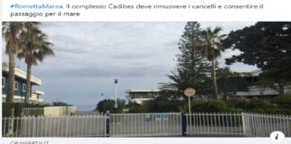 Come riportato su… www.orawebtv.it, i responsabili del complesso Cadibes (si chiama così per le sillabe iniziali dei cognomi del costruttore e dei progettisti Caligiore, Di Bernardo e Salini), qualche mese fa a Rometta Marea, avevano chiuso con ringhiera e 1 cancelletto l’accesso pedonale della via Anna Saija e con un altro cancelletto l’accesso pedonale della via Nicolò Patti, dopo che diversi anni fa avevano già provveduto ad impedire il transito dei veicoli con l’installazione di cancelli carrabili elettrici, suscitando la protesta dei cittadini