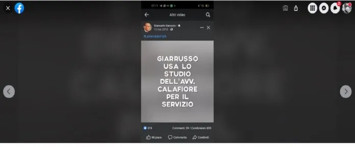 Giarrusso usa lo Studio dell'avvocato Calafiore