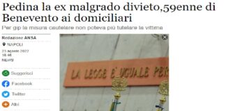 Malgrado fosse già destinatario di un divieto di avvicinamento emesso in quanto accusato di maltrattamenti, ha continuato a vessare la ex con appostamenti sotto casa, pedinamenti e contatti tramite social network: il gip di Benevento, su richiesta dei magistrati della Procura di sede, ha disposto gli arresti domiciliari per un 59enne del luogo