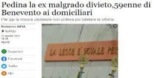 Malgrado fosse già destinatario di un divieto di avvicinamento emesso in quanto accusato di maltrattamenti, ha continuato a vessare la ex con appostamenti sotto casa, pedinamenti e contatti tramite social network: il gip di Benevento, su richiesta dei magistrati della Procura di sede, ha disposto gli arresti domiciliari per un 59enne del luogo