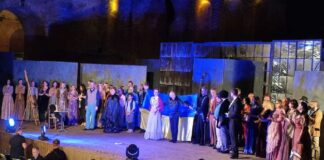 Nella meravigliosa cornice del teatro antico è andata in scena una “Boheme” tinta dei colori giallo e azzurri dell’Ucraina