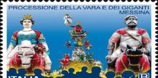 I responsabili di Poste Italiane comunicano che oggi 12 agosto 2022 viene emesso dal Ministero dello Sviluppo Economico un francobollo ordinario appartenente alla serie tematica “le Festività” dedicato alla Processione della Vara e dei Giganti di Messina