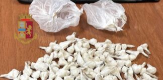 Ieri sera gli agenti dei #Commissariati #San #Giovanni #Barra e #Ponticelli, durante il servizio di controllo del territorio, nel transitare in via De Meis, hanno notato un uomo che, alla loro vista, ha tentato di eludere il controllo disfacendosi di due bustine