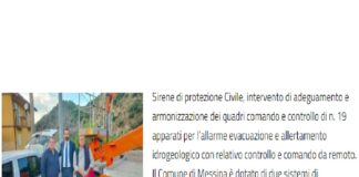 Sirene di protezione Civile, intervento di adeguamento e armonizzazione dei quadri comando e controllo di n. 19 apparati per l’allarme evacuazione e allertamento idrogeologico con relativo controllo e comando da remoto