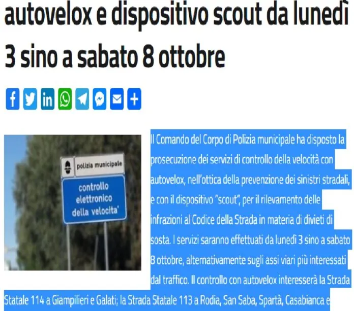 Controlli scout Messina
