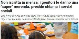 Una storia assurda scaturita per una semplice mancanza di tempo: la scuola ha cambiato in corsa le regole sulla mensa, impedendo ai bambini di tornare a casa a mezzogiorno per mangiare, pena il non poter più rientrare alle lezioni pomeridiane