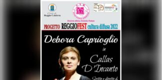 Questa sera alle 20.30: 18 novembre 2022 a Reggio Calabria presso l’Auditorium ZANOTTI BIANCO, ci sarà l’attrice Debora Caprioglio in Callas D’incanto di Roberto D’Alessandro