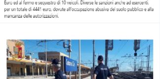 593 persone controllate, 43 sanzioni elevate, 85 siti ferroviari ispezionati di cui 75 stazioni, 99 operatori della Polizia ferroviaria della Sicilia impegnati nella 12^ operazione straordinaria “Rail Safe Day” dell’anno che si è svolta il 16 novembre u.s. su tutto il territorio nazionale