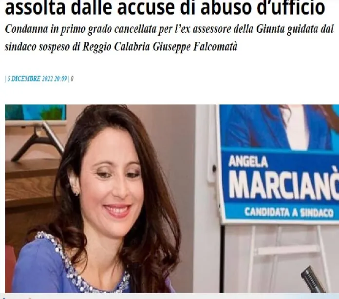Assoluzione Angela Marcianò