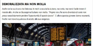 Una Storia fatta di impegno per inseguire il posto di ruolo: ogni giorno si alza alle 5 e va a Milano, poi torna a Napoli… un sacrificio, ma che le costa meno, dice, di una stanza nel Capoluogo lombardo