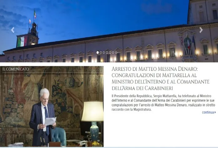 MATTARELLA COMUNICATO DENARO