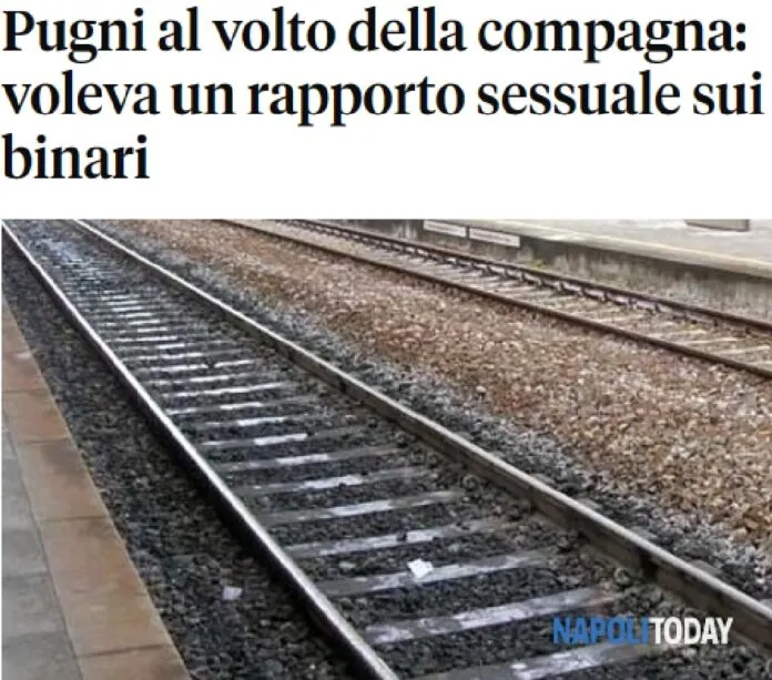 Pugni volto compagna Stazione Napoli