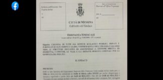 Il Sindaco Federico Basile con ordinanza ha disposto per domani, giovedì 9 febbraio, la chiusura di tutti gli istituti scolastici pubblici, privati e parificati di ogni ordine e grado, ivi compresi quelli dell’infanzia e gli asili nido, le strutture educative ed assistenziali (a gestione diretta ed indiretta), i cimiteri, le ville e gli impianti sportivi comunali