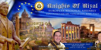 Cavalieri Ordine Rizal – Roma sede dell’Assemblea Regionale Europea. Presente anche Sir Minissale