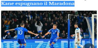 Mateo Retegui c’è, segna all’esordio e siamo tutti contenti che su un centravanti vero almeno si può lavorare: è un Retegui di consolazione, ma per adesso fa felice Mancini, nonostante la sconfitta contro l’Inghilterra, in un “Maradona” festante che si aggrappa a un altro azzurro, non quello del Napoli, ma solo per una sera